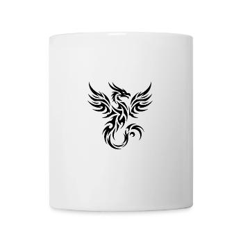 Fliegender Wilder Tribal Tattoo Drache mit Flügeln - Tasse - Weiß - Vorne