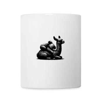 Süsses Lama mit einem schlafendem Koala - Tasse - Weiß - Vorne