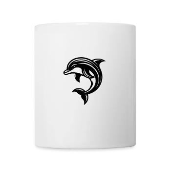 Süsser niedlicher Tattoo Delfin - Tasse - Weiß - Vorne