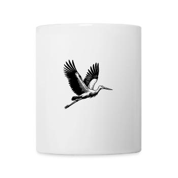 Eleganter Fliegender Storch - Tasse - Weiß - Vorne