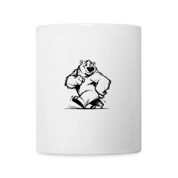 Eisbär Strich für Strich zum Lieblingscharakter - Tasse - Weiß - Vorne