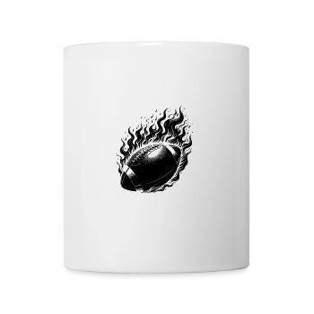 Krasser Wurf Football in Flammen und Feuer - Tasse - Weiß - Vorne