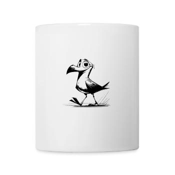 Lustiger Vogel mit dem Blick für Blödsinn - Tasse - Weiß - Vorne
