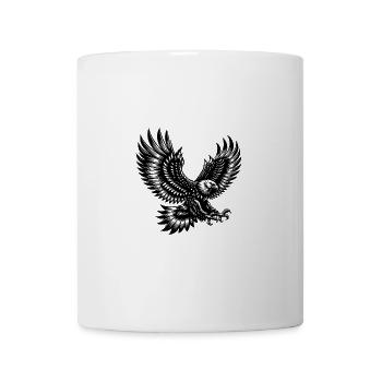 Adler mit ausgebreiteten Flügeln in Bewegung - Tasse - Weiß - Vorne