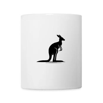 Simple kangaroo as an iconic Australia motif - Mug - white - Front