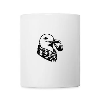 Nordic seagull art in sailor flair - Mug - white - Front
