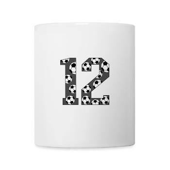 12 Geburtstag Fußball grau - Tasse - Weiß - Vorne