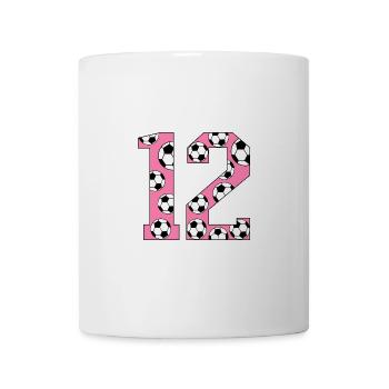 12 Birthday Football Pink - Mug - white - Front