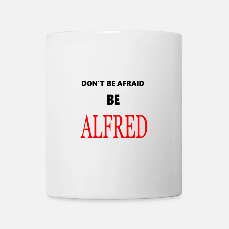 Alfred Rote Typografie Schwarz - Tasse - Weiß