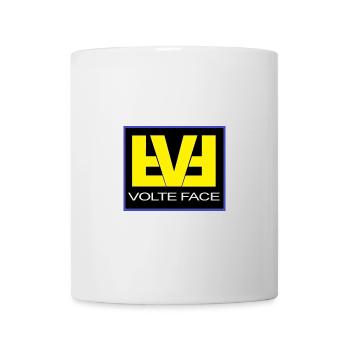 VolteFace Jaune sur Fond Noir - Mug blanc - blanc - Devant