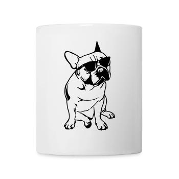 Le Bouledogue Français au soleil - Mug blanc - blanc - Devant