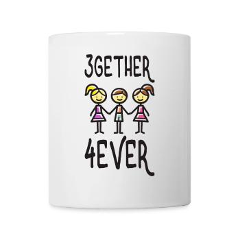 Throuple Liebe Polyamorie Geschenk 3gether 4ever - Tasse - Weiß - Vorne