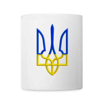 Ukraine Wappen Symbol Gerfalke Trident Dreizack - Tasse - Weiß - Vorne