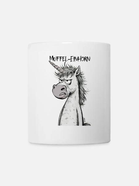 Muffel-Einhorn - Tasse - Weiß