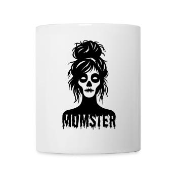 Momster Skull with Messy Bun - Mug - white - Front