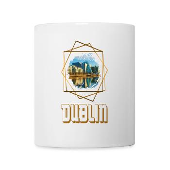 Dublin Irlande Ville Skyline Home Amour Or - Mug blanc - blanc - Devant