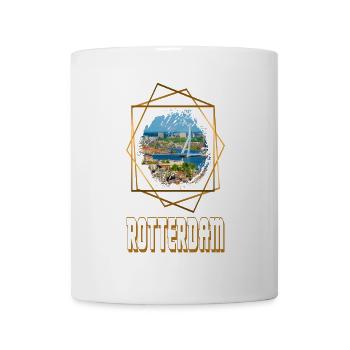 Rotterdam Niederlande Stadt Skyline Heimat Liebe - Tasse - Weiß - Vorne