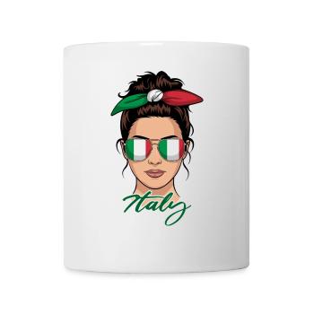 Fille Italienne Femme Drapeau Italie - Mug blanc - blanc - Devant