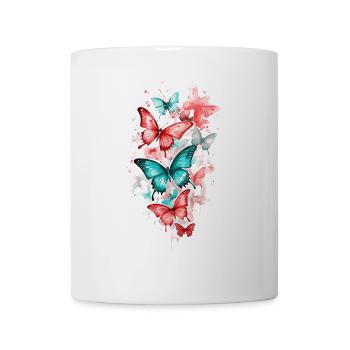 Papillon Coloré Coloré Beau Art Nature - Mug blanc - blanc - Devant