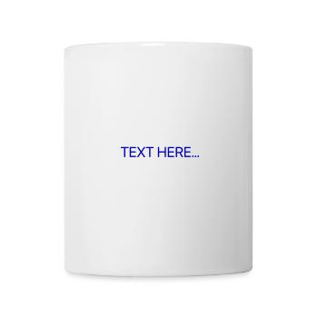 Texte brut Texte bleu Imprimé - Mug blanc - blanc - Devant