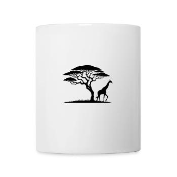 Savannah Landscape Africa Giraffe and Horizon - Mug - white - Front