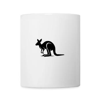 Majestätisches Känguru in minimalistischer Form - Tasse - Weiß - Vorne