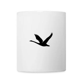 Fliegender Schwan Vogel mit Flügeln - Tasse - Weiß - Vorne