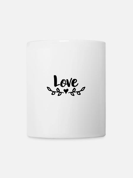 Love Heart Design - Mug - white