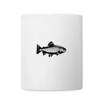 Regenbogenforelle - Naturgetreues Raubfisch Design - Tasse - Weiß - Vorne