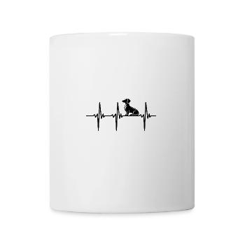 Herzschlag für Dackel Hunde - Tasse - Weiß - Vorne