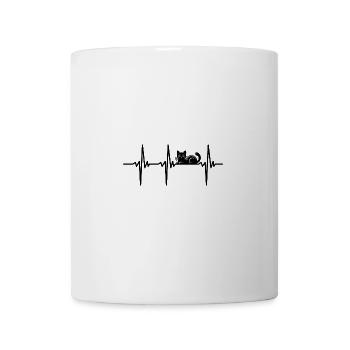 Herzschlag für Katzen - Tasse - Weiß - Vorne