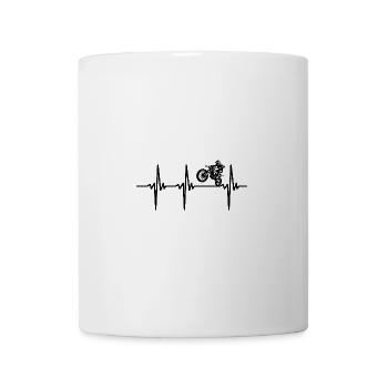 Heartbeat for extreme off-road enduro motorcycles - Mug - white - Front