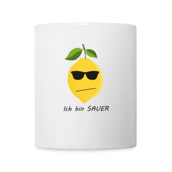 Saure Zitrone - Tasse - Weiß - Vorne