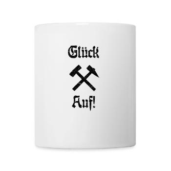Glück Auf! Logo Schlägel und Eisen - Tasse - Weiß - Vorne