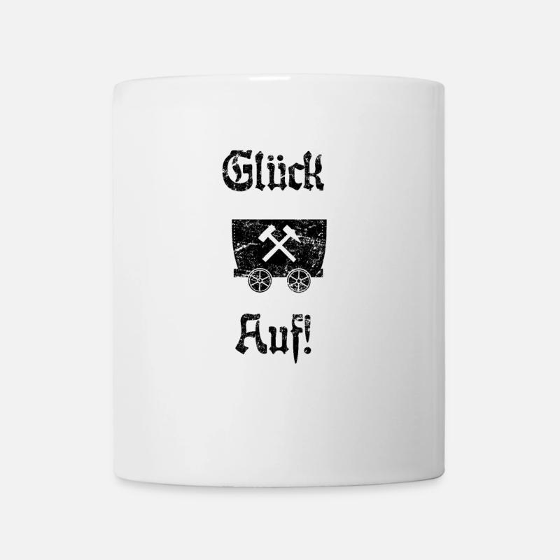 Glück Auf! Logo Schlägel und Eisen - Tasse - Weiß