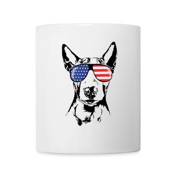 BULL TERRIER America Flag Dogs Wilsigns - Mug - white - Front