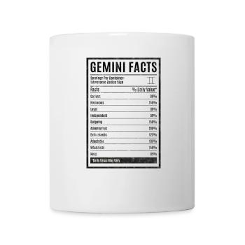 Gemini Facts Apparel pour tous Cadeaux zodiacal - Mug blanc - blanc - Devant