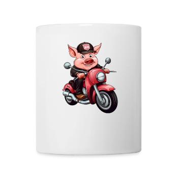 Cochons Moto / Motard Cochon - Mug blanc - blanc - Devant