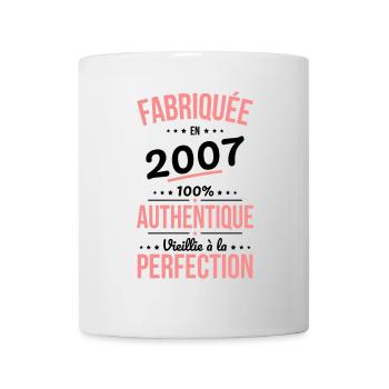 Anniversaire 18 ans - Fabriquée en 2007 - Mug blanc - blanc - Devant