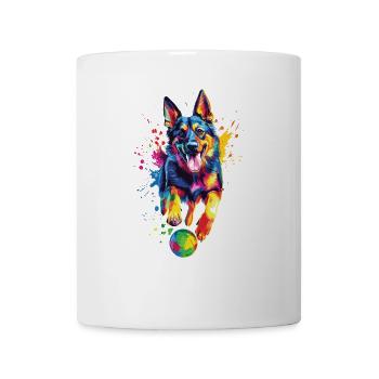 Deutscher Schäferhund - Tasse - Weiß - Vorne