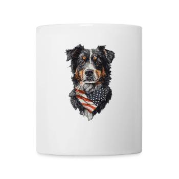 Australischer Schäferhund - Tasse - Weiß - Vorne