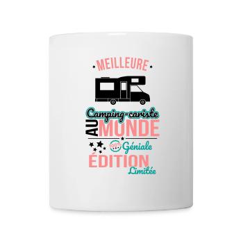 Meilleure Camping-cariste au monde - 100% géniale - Mug blanc - blanc - Devant