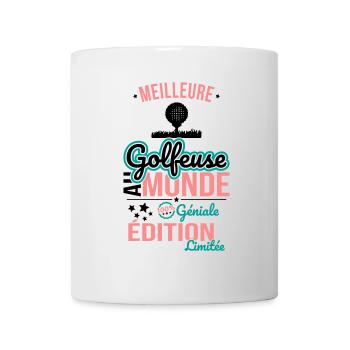 World's Best Female Golfer - 100% Awesome - Mug - white - Front