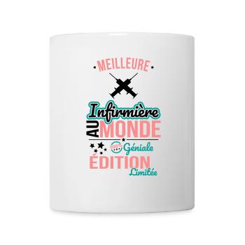 Die beste Krankenschwester der Welt - 100% großartig - Tasse - Weiß - Vorne