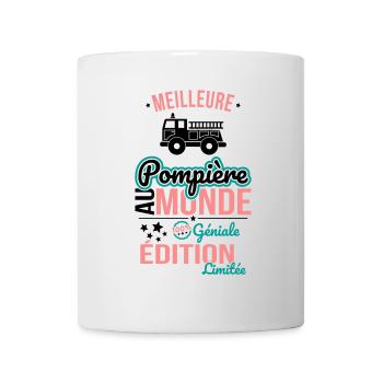 Bester Feuerwehrmann der Welt - 100% genial - Tasse - Weiß - Vorne