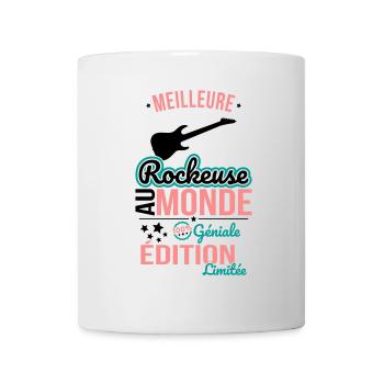 Bester Rocker der Welt - 100% Awesome - Tasse - Weiß - Vorne