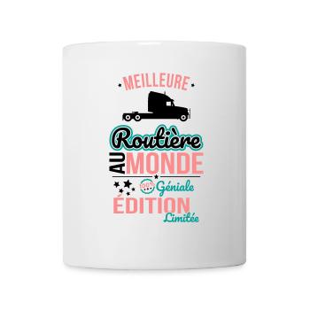 Meilleure Routière au monde - 100% géniale - Mug blanc - blanc - Devant