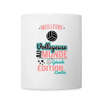 Bester Volleyballspieler der Welt - 100% genial - Tasse - Weiß - Vorne