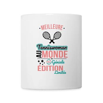 Beste Tennisfrau der Welt - 100% Awesome - Tasse - Weiß - Vorne
