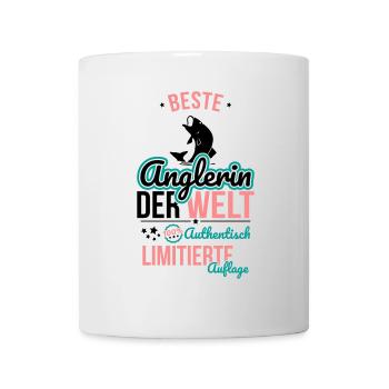 Meilleure pêcheuse au monde - 100 % authentique - Mug blanc - blanc - Devant